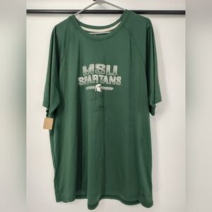 Champion Michigan State University Spartans Green T Shirt Size XXL